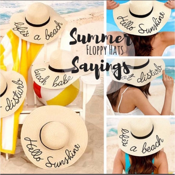 NWT! Trendy Sayings Boutique Floppy Hat! - Picture 4 of 6